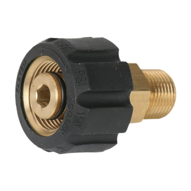Adaptador de hidrolavadora, repuesto de rosca de liberación rápida, kit de desconexión rápida, M22 giratorio a 3/8'' para limpieza doméstica