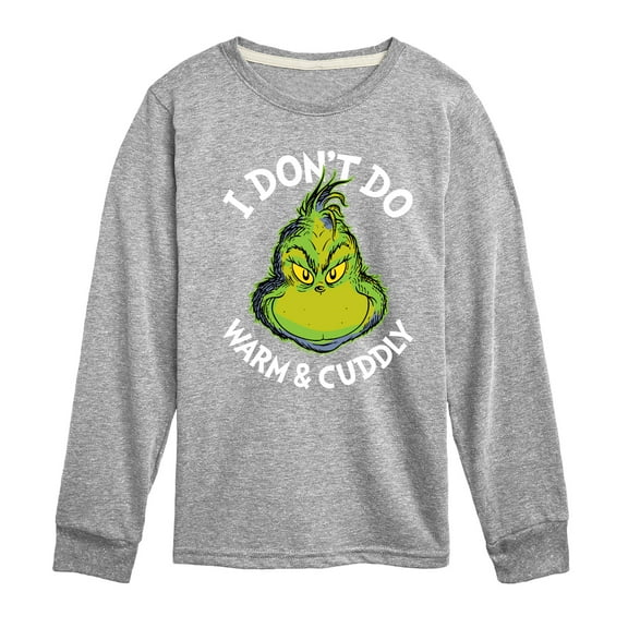 Dr. Seuss The Grinch - Christmas - I Don't Do Warm & Cuddly - Toddler & Youth Long Sleeve Graphic T-Shirt