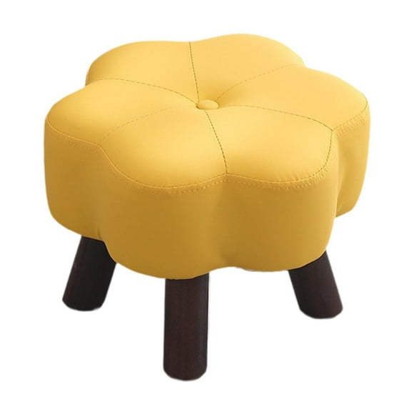 GUOOL Foot Stool Small Footstool Non Slip Leisure Stool Decorative Stool Ottoman Stool yellow