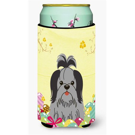 

Easter Eggs Shih Tzu Black Silver Tall Boy Beverage Insulator Hugger