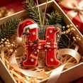 thumbnail image 5 of AZXY Christmas Letter Ornament, Acrylic Hanging Pendant Xmas Alphabet for Christmas Initial Ornament, Christmas Tree Decoration Hanging Pendant Xmas Gifts for Family (H), 5 of 7