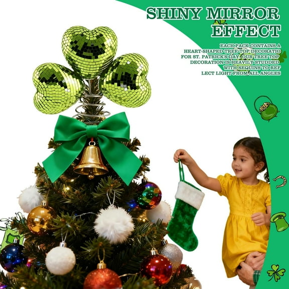 Treetop Star Pointed Christmas Tree Topper Star Ornament 22x21cm for Holiday Decorations,Green 1Pcs JASKFLY
