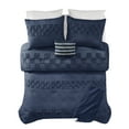 Mainstays 5Piece Blue Check Comforter Set, FullQueen