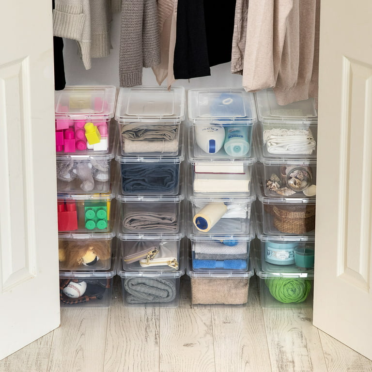 Get clothes organized Heavy duty stackable plastic storage bins