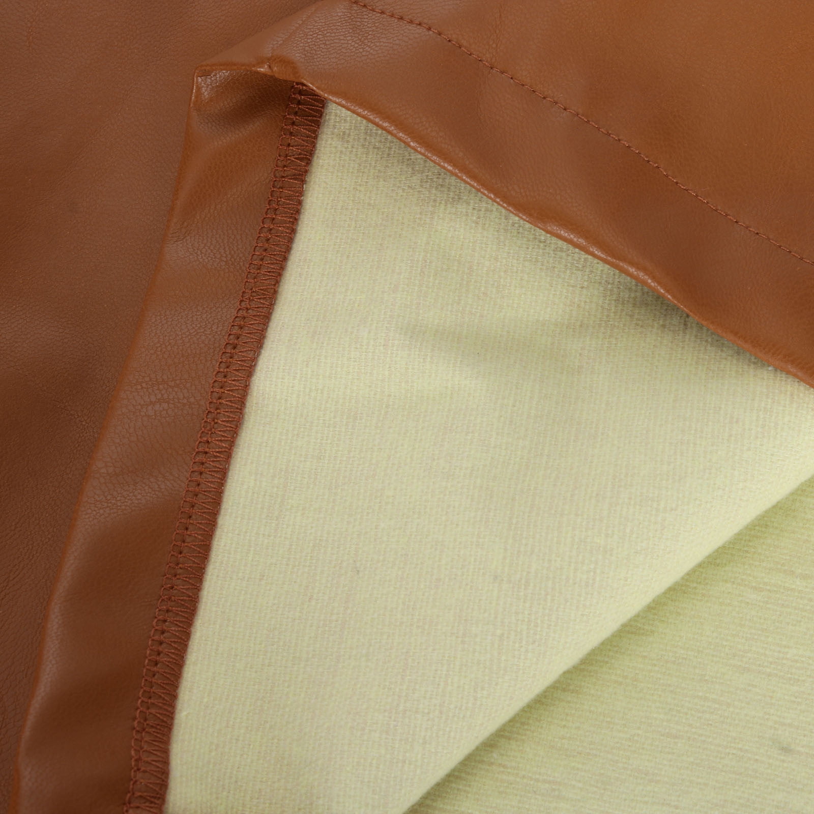 Dezsed Womens Faux Leather Blazer Jacket Women's Fashion Casual Lapel Collar Button Pocket Temperament Motorcycle Jacket Leather Jacket Coat Brown XL