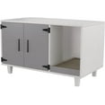 thumbnail image 5 of GDLF Pet Crate Cat Washroom Hidden Litter Box Enclosure  as Table Nightstand with Scratch Pad,Stackable, 5 of 27