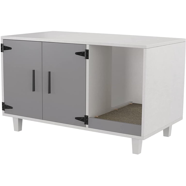 GDLF Pet Crate, Hidden Litter Box Enclosure, Stackable Nightstand