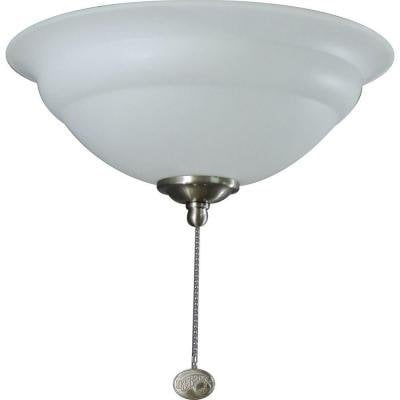 Hampton Bay 3 Light Universal Ceiling Fan Kit With Shatter Resistant Bowl Includes Both Oil Rubbed Bronze And Brushed Nickel Hardware