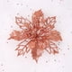 thumbnail image 2 of 5Pcs Christmas Glitter Poinsettia Flowers Glitter Christmas Tree Ornaments Artificial Poinsettia Flowers for Wedding Christmas Wreath Tree Decoration, 2 of 5