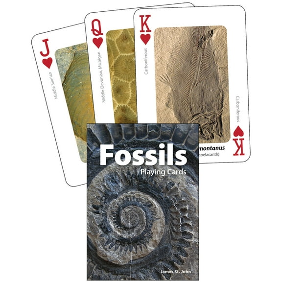 Nature's Wild Cards Fossils Playing Cards, (Hardcover)