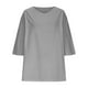 thumbnail image 4 of Vestidos Casuales Para Mujer, Blusas De Mujer De Moda Moda de verano para mujer, cuello en V, ocio, manga tres cuartos, color liso, 4 of 6