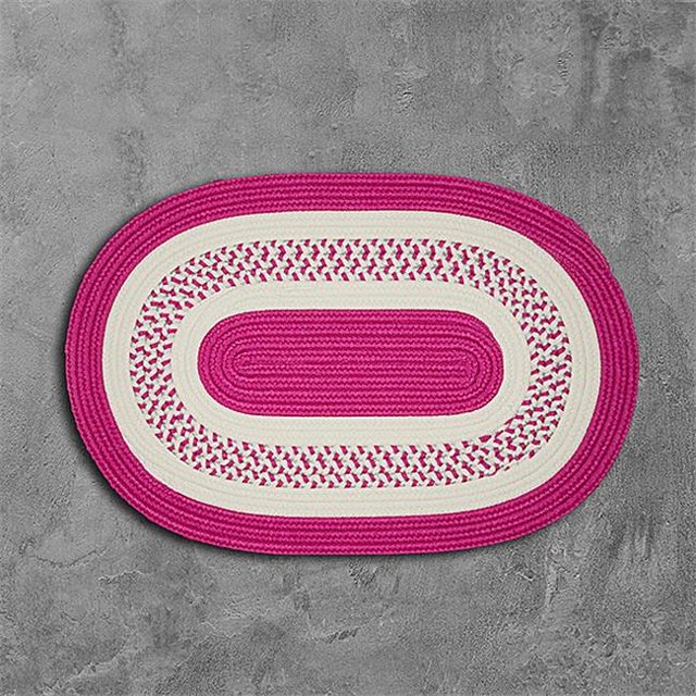 Colonial Mills Rug NT72R048X072 4 x 6 ft. Crescent Braided Rug Magenta