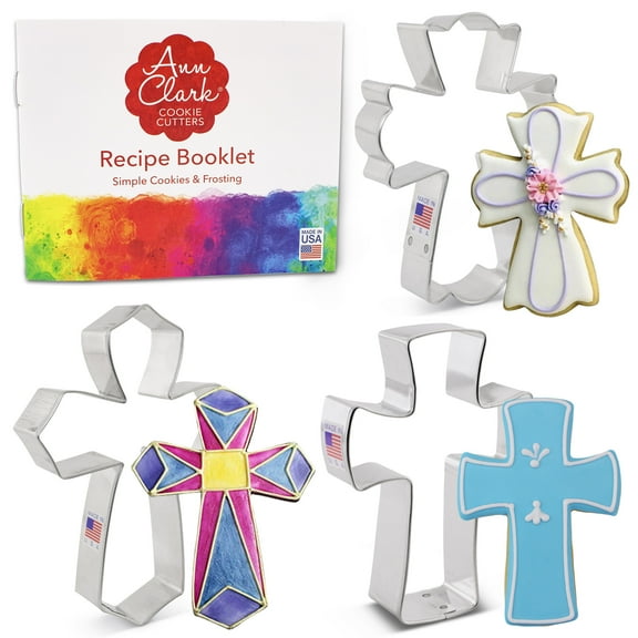 Ann Clark Cross Cookie Cutter Set, 3-Piece, Made in USA