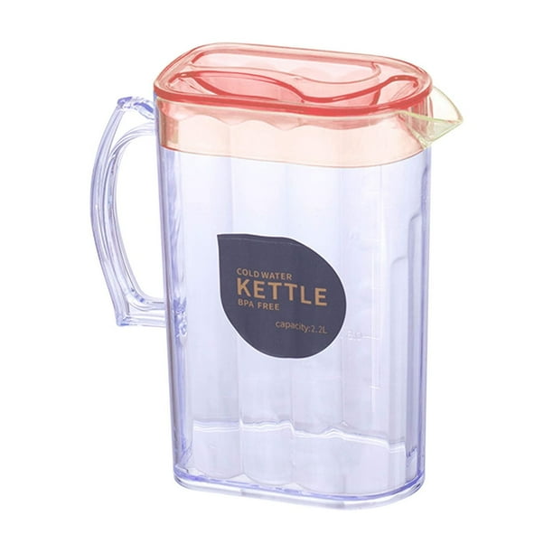 Pisexur Batería de cocina Hervidor de agua fría para el hogar con tapa, olla de plástico de gran capacidad con báscula para la cocina del hogar