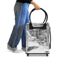 thumbnail image 6 of CleverMade Rolling Tote Cart 62L Collapsible Wheeled Bag, Silver, 6 of 12