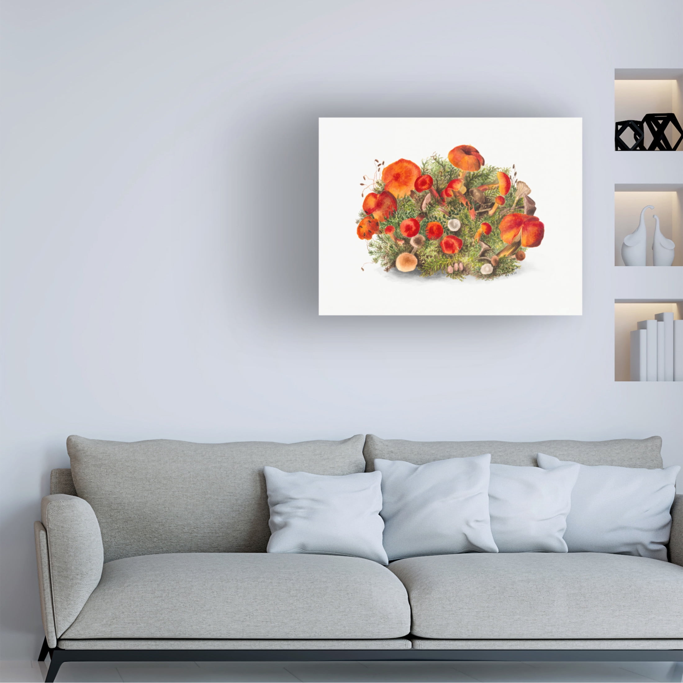 Trademark Fine Art Pictufy Study of Mushrooms 1880 Horizontal Canvas Wall Art