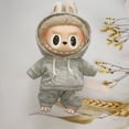 thumbnail image 5 of Ropa de muñeca Labubu de 17cm, accesorios de traje de monstruo, ropa DIY, regalo para niños, Sudadera con capucha para niñas, pantalones, zapatos blancos E25V, 5 of 5