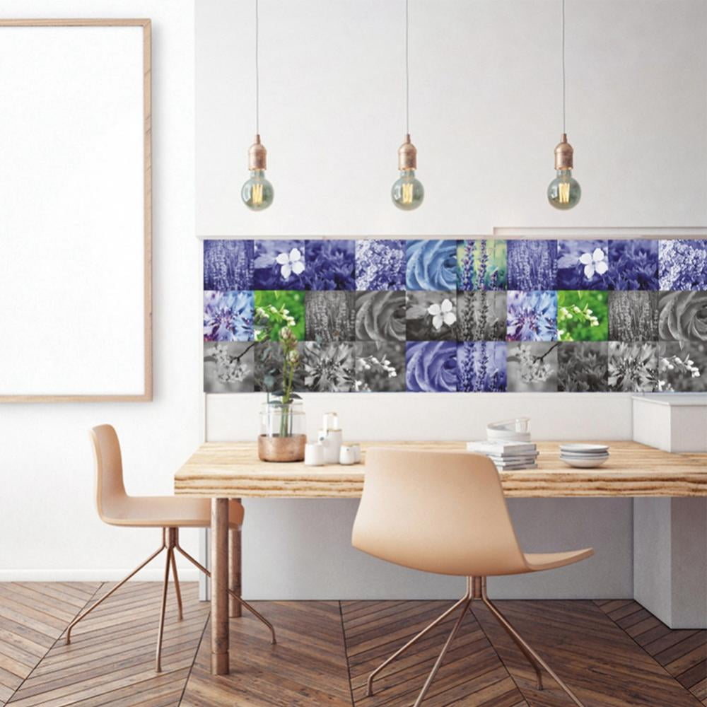 24 Sheets Glossy 3D Peel and Stick Tile Stickers Backsplash for Kitchen,Stick on Subway Mosaics Tile Paint Splashback Water Heat Resistant Bathroom Kitchen,5.9*5.9"
