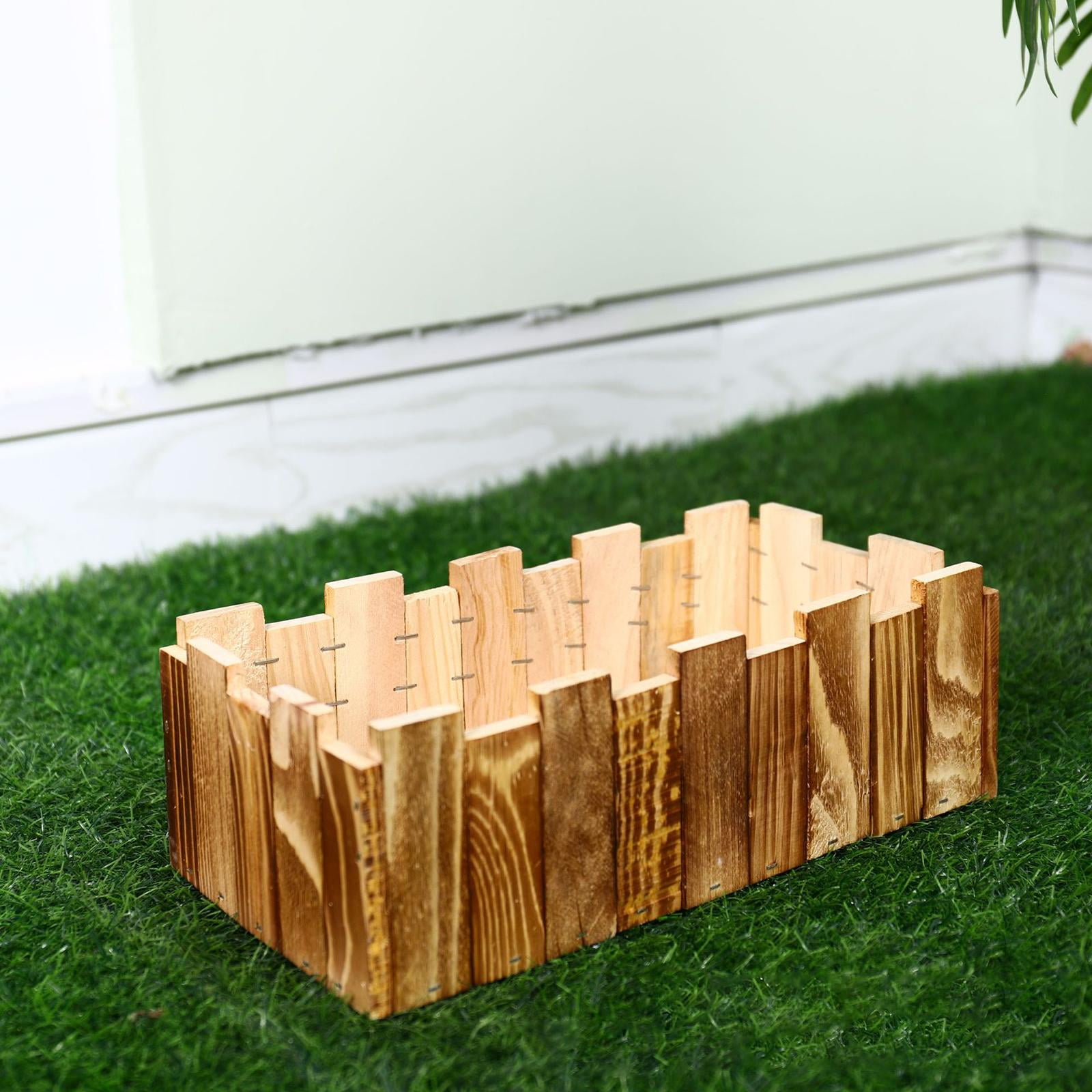 Vintage Style Plant Pot Wood Garden Flower Pot Plant Container Box