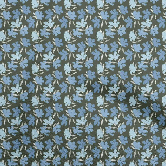 oneOone Polyester Spandex Dark Green Fabric Floral Craft Projects Decor Fabric Printed By The Yard 56 Inch Wide