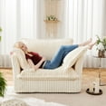thumbnail image 3 of Slipcovered Armchair with 2 Big Toss Pillows, Deep Seat Comfy Single Sofa, Removable Cream Corduroy Cover, Easy 10-Min Assembly, Sturdy Wood Frame, 3 of 13