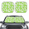 thumbnail image 2 of Windshield Sun Shade, Green Cucumber Slices Foldable Car Sun Shade Windshield For Front, 2 Pieces, 2 of 4
