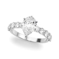 thumbnail image 3 of Lina Jewel 2.02 Ct Pear Cut Diamond Engagement Ring - 14K White Gold Plated - Wedding Ring with Accent Diamonds - Lab-Created Diamond for Women - Bridal Jewelry for Engagement and Special Occasion, 3 of 6