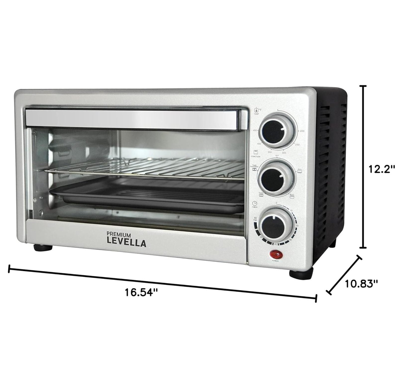 Premium Levella Toaster Oven (6 Slice - 0.7 Cu Ft)