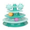 thumbnail image 2 of Cat Turntable Ball, 4 Levels Detachable Multipurpose Pet Track Roller Interactive With 2 Balls For Indoor For Cats Blue,Orange,Green, 2 of 8