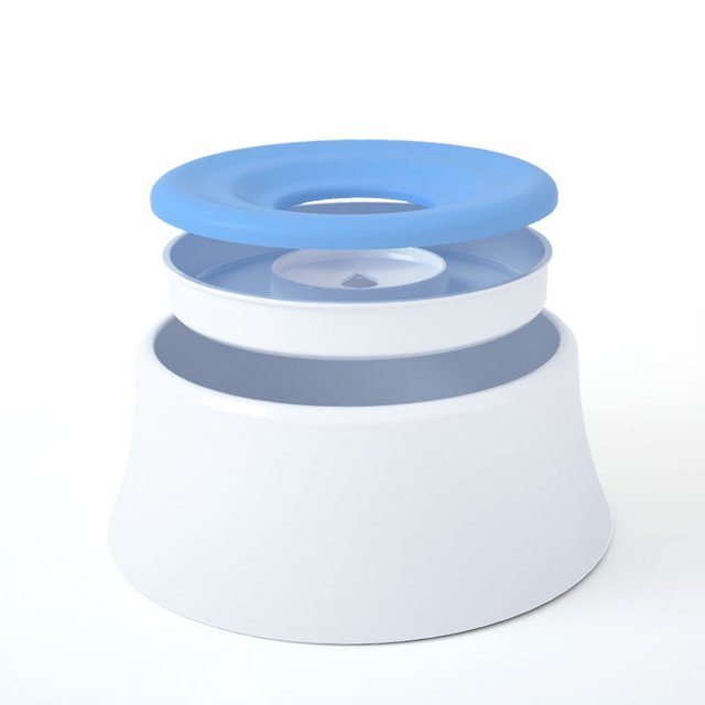 Dispensador automático de agua para perros y gatos, boca no mojada, antisalpicaduras y antideslizante, suministros para cuencos de PET, azul JM MX-0140125FYD