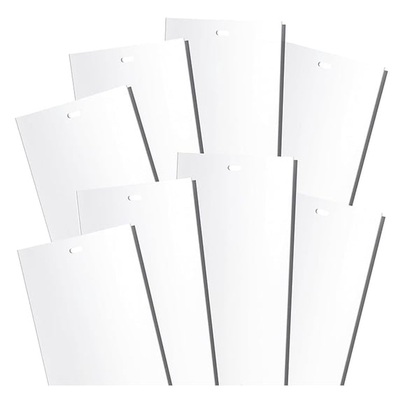 White Vertical Blinds Replacement Slats, for Doors and Windows. Easy Install Standard Replacement, 82.5” Long (2)