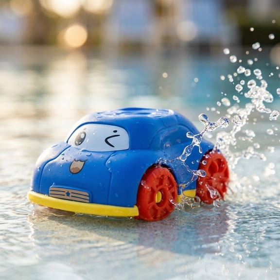 Cartoon Themed Spring Powered Pool Toys Car for Land and Water, Fun Wind Up Pool Floats for Pool and Beach, Durable Water Toys Car for Bathtub and Swimming Pool