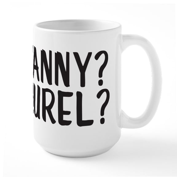 CafePress - Yanny Or Laurel? Mugs - 15 oz Ceramic Large White Novelty Mug