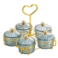 thumbnail image 3 of Juego de servir elegante para fiestas y celebraciones , Gris 5 Cuencos, 3 of 8