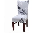thumbnail image 6 of 6 Pcs/Set Soft Stretchable Dining Chair Covers with Printed Floral Patterns,Spandex Banquet Chair Seat Protector Slipcovers for Holiday Home Party, Hotel, Wedding Ceremony (Style 17), 6 of 6