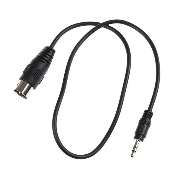 1x DIN 5 Pin Din MIDI Male Plug To 3.5mm Male Stereo Jack Audio Cable 50cm 0.5m