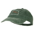 thumbnail image 2 of North Dakota with Map Outline Embroidered Washed Cotton Twill Cap - Dk Green OSFM, 2 of 5