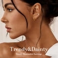 thumbnail image 6 of DESIGNICE 15 Pairs Flatback Stud Earrings, Surgical Steel Nickel-Free Sensitive Ears Gold, 6 of 7