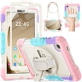 thumbnail image 1 of HXCASEAC Funda a prueba de golpes para Samsung Galaxy Tab A9 de 8,7 pulgadas, rosa, 1 of 8
