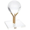 thumbnail image 2 of Plymor Clear Acrylic Base with 3 Angled Brass Pegs to Hold Egg, Marble, Ball or Sphere, 3" H x 3" W x 2" D (3 Pack), 2 of 2