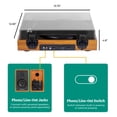 thumbnail image 4 of Electrohome Montrose Vinyl Record Player 2-Speed Belt-Drive Turntable, with Audio-Technica Stylus, Speed Control Motor, Built-in Preamp, Wood Plinth, Anti-resonant Platter, Auto-Stop (RR35), 4 of 9