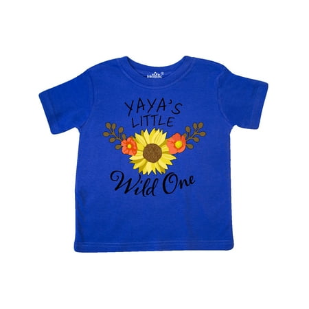 

Inktastic Yaya s Little Wild One with Beautiful Sunflower Gift Toddler Boy or Toddler Girl T-Shirt