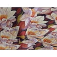 thumbnail image 3 of Ambesonne Floral Print Quilted Coverlet 2 Pcs, Blooming Soft Flowers, Twin Size, Ruby Burnt Orange, 3 of 4