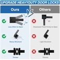thumbnail image 4 of 10 Pack Matte Black Door Handles, Keyless Interior Door Knobs, Privacy Door Lever Locksets for Bedroom Bathroom, Heavy Duty Square Door Lock (2.0lb), Reversible for Left&Right Handled Doors, 4 of 6