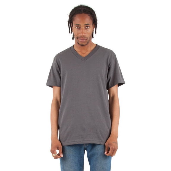 Shaka Wear Adult 6.2 oz., V-Neck T-Shirt 7XL DARK GREY