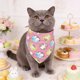 thumbnail image 5 of Bufanda triangular con estampado de conejito de Pascua, babero navideño de gatos y perros, ideal para accesorios fotográficos de fiesta de Pascua y decoraciones navideñas. Bufanda triangular de poliés, 5 of 6