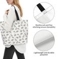 thumbnail image 3 of Pofeuu Hand Drawn Squirrel Print Reusable Grocery Bags - Washable, Foldable, Packable Tote, Large Handles, Heavy Duty, Zippered Top Pouch, 3 of 8