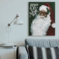 thumbnail image 2 of Stupell Indtries Peace On Earth Phrase Santa Portrait Painting Designed by Stellar Design Studio, 2 of 6