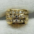 thumbnail image 2 of Forever Jewels 3.00 Ct Round Cut Moissanite Men Engagement Band Ring 14K Yellow Gold Plated, 2 of 4