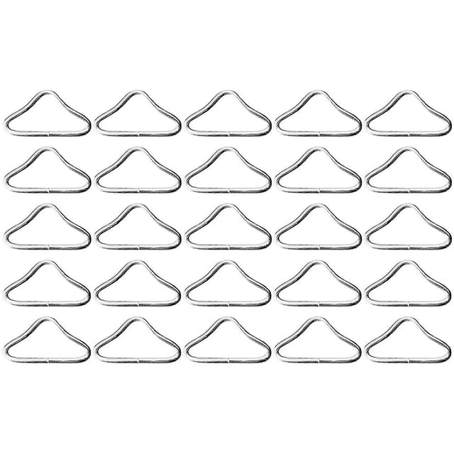 30pcs Trampoline Triangle Buckles Metal Triangle Ring Buckles Triangle Ring Connectors Webbing Clasps